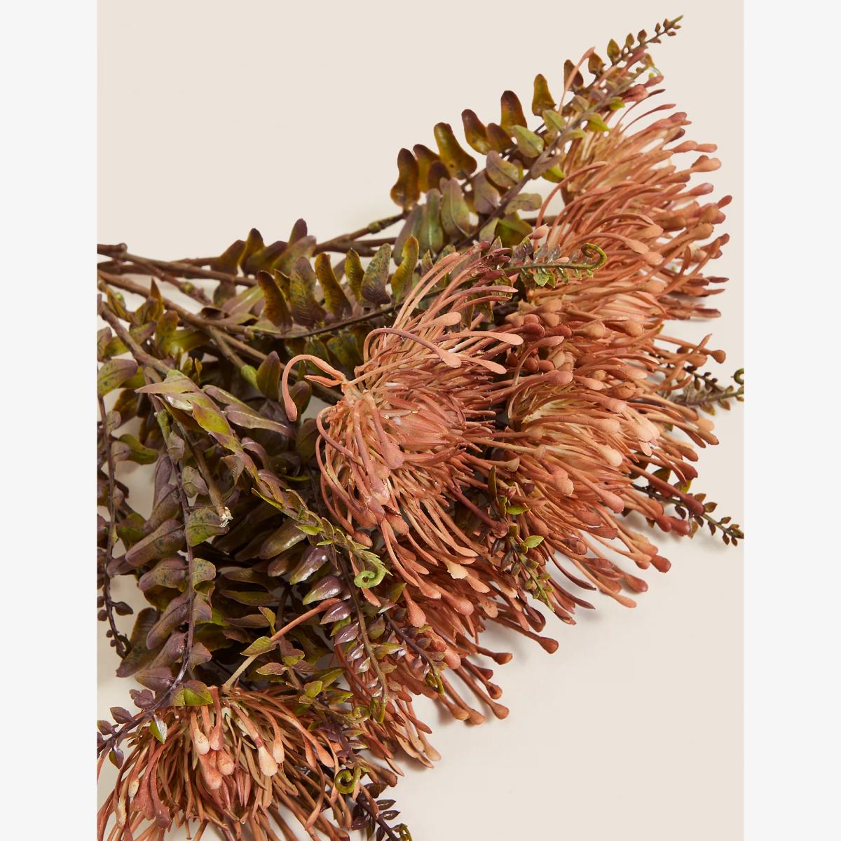 Moss & Sweetpea Artificial Leucospermum Bouquet - Pink, Pink – image 1