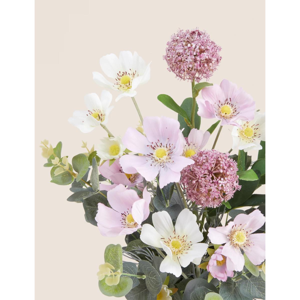 M&S Artificial Flower Arrangement in Ceramic Pot - Pink, Pink – image 2
