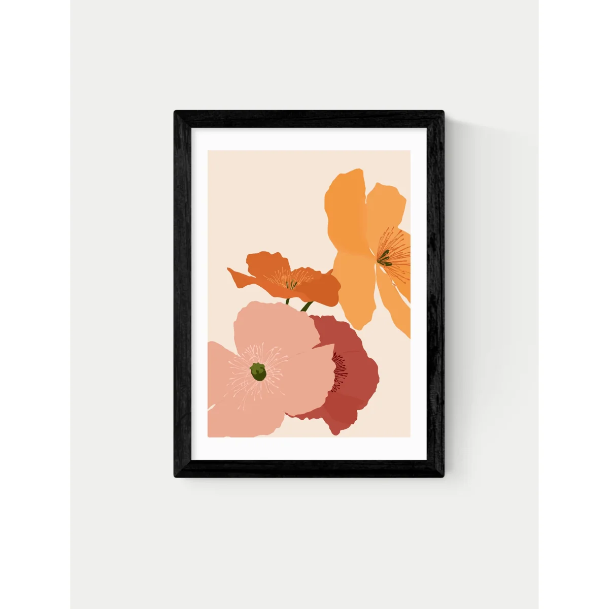 East End Prints Autumn Wildflowers Rectangle Framed Art White – image 2