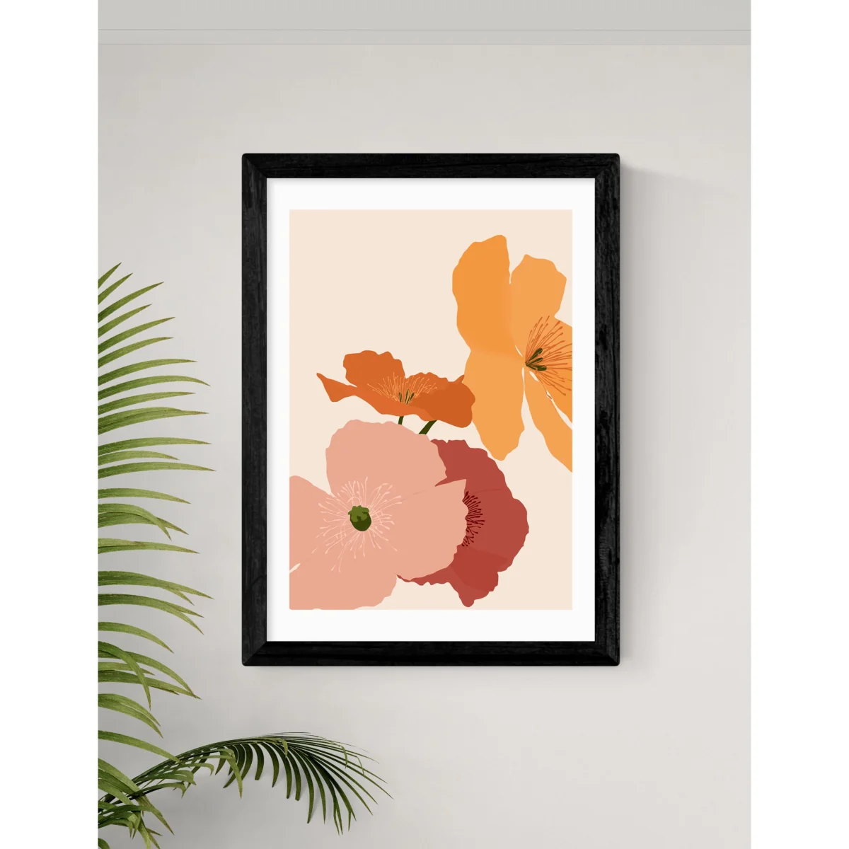 East End Prints Autumn Wildflowers Rectangle Framed Art White – image 3