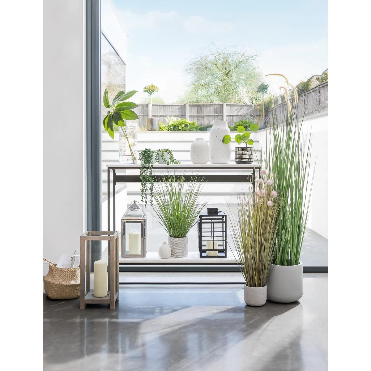M&S Artificial Medium Grass in Geometric Pot - Green, Green – image 4