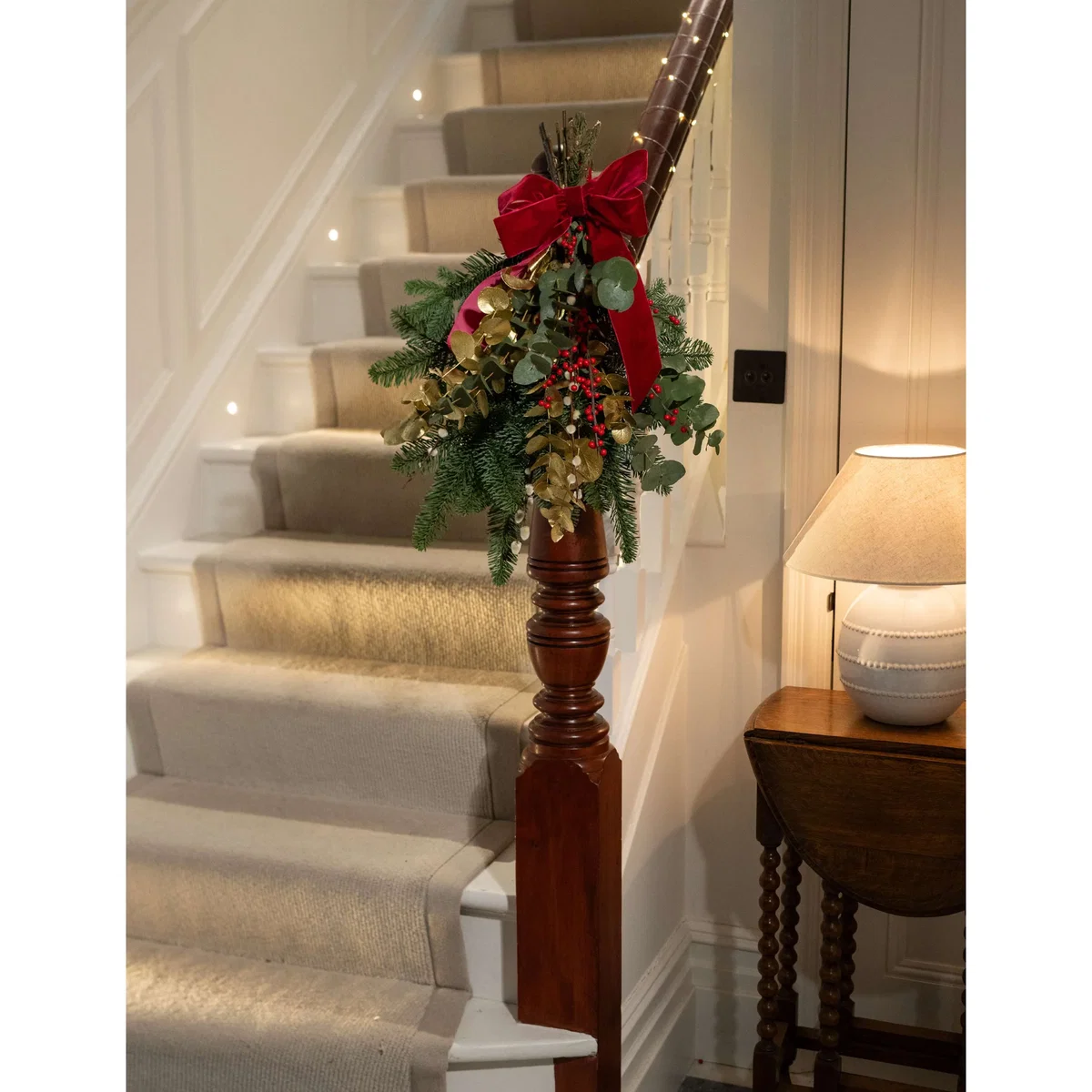 M&S Flower Market Festive Real Red Door Swag – image 3