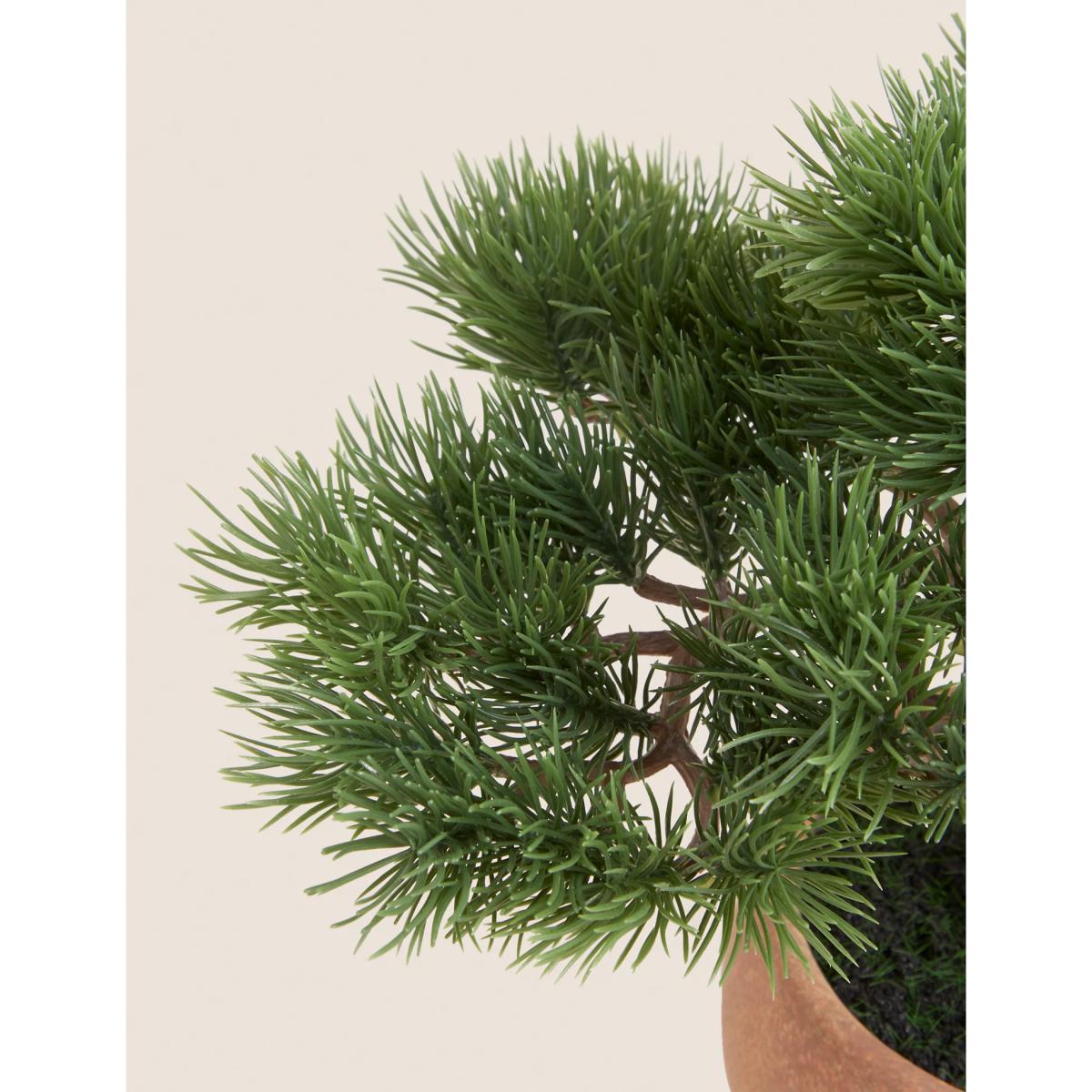 M&S Artificial Bonsai Tree in Concrete Pot - Green, Green – image 2