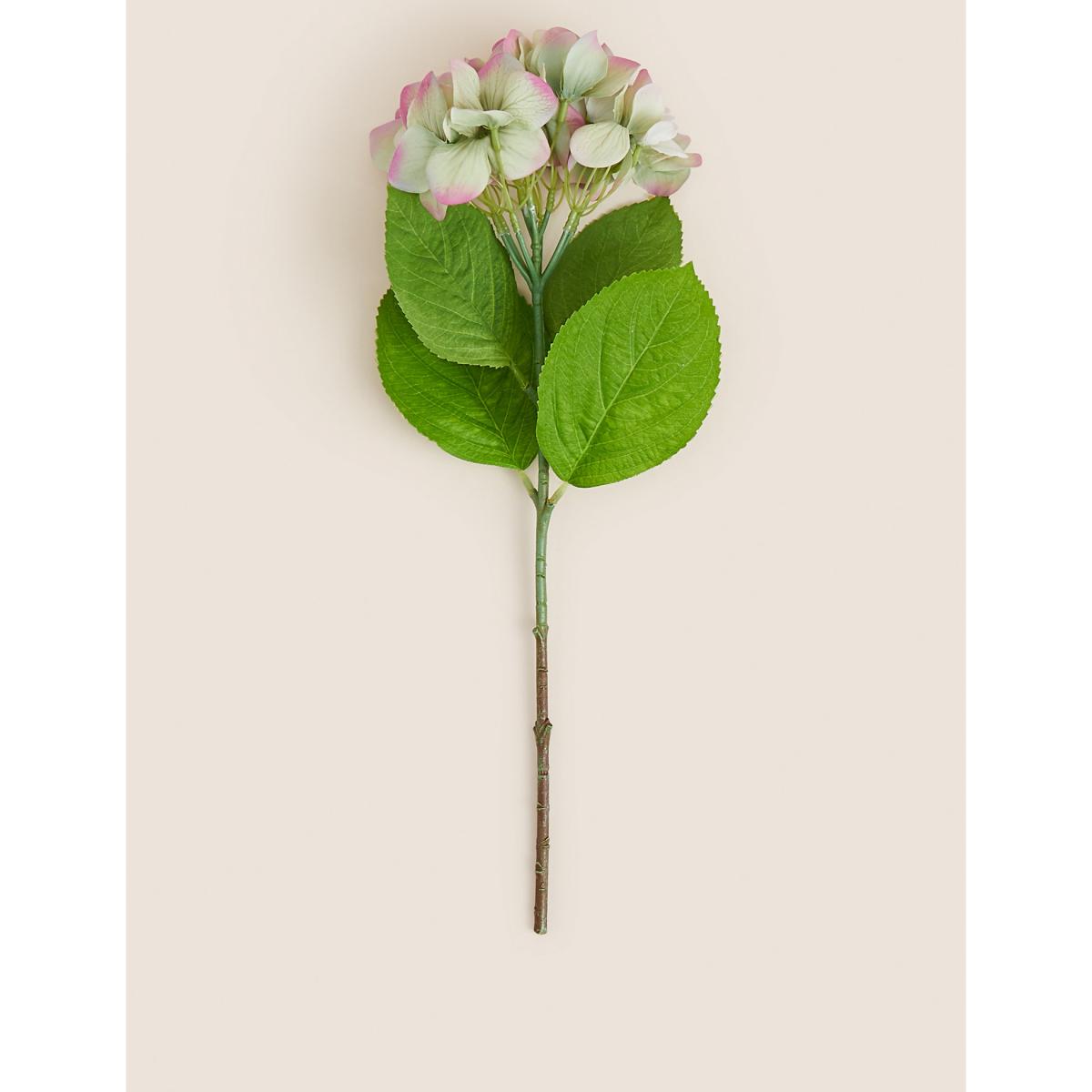 Moss & Sweetpea Set of 2 Artificial Real Touch Hydrangea Stems - Green, Green – image 3