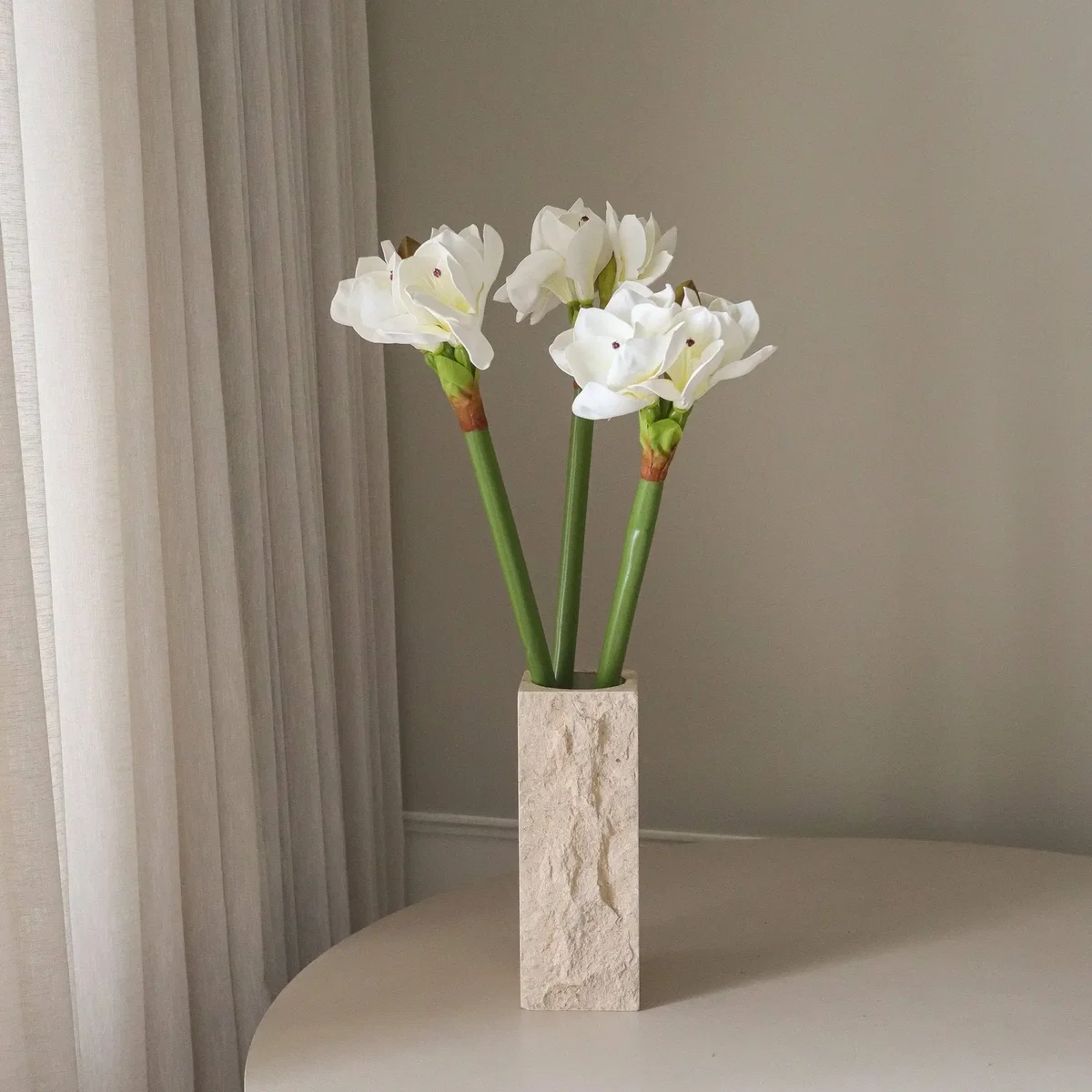Botané Amaryllis artificial flower White 73 cm – image 2