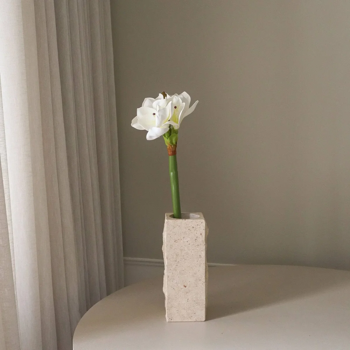 Botané Amaryllis artificial flower White 73 cm – image 3
