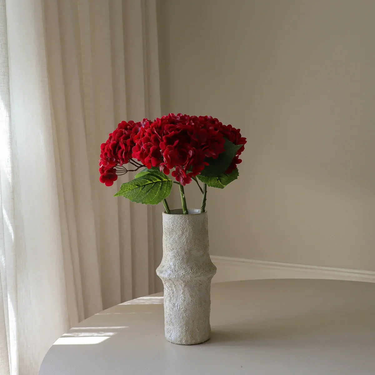 Botané Hydrangea artificial flower Red 51 cm 1 pc – image 2