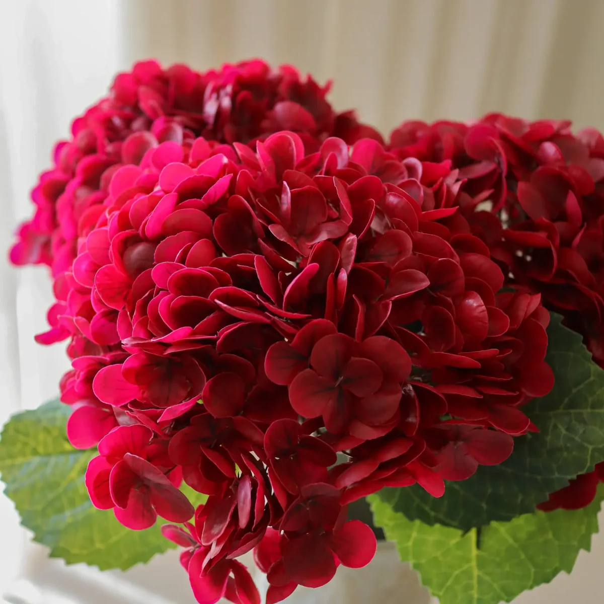 Botané Hydrangea artificial flower Red 51 cm 1 pc – image 4