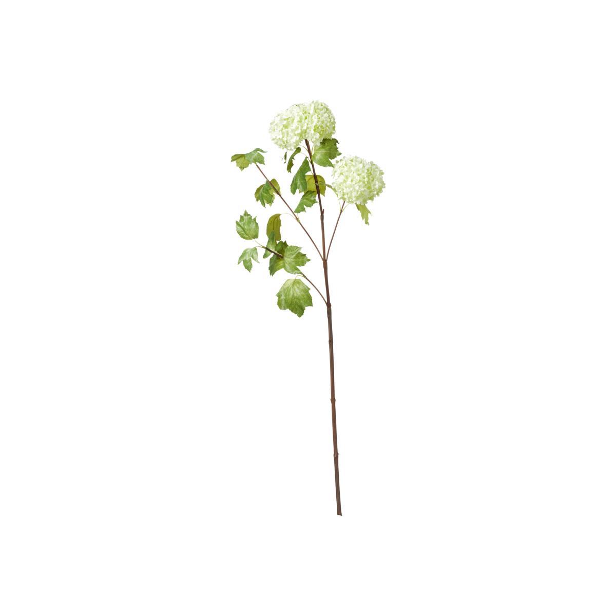 Faux Snowball Viburnum Branch - Green – image 1