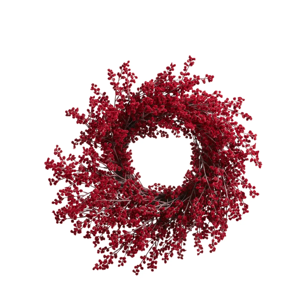 OKA, Faux Berry Wreath - Red Garnet, Seasonal Decoration – image 2