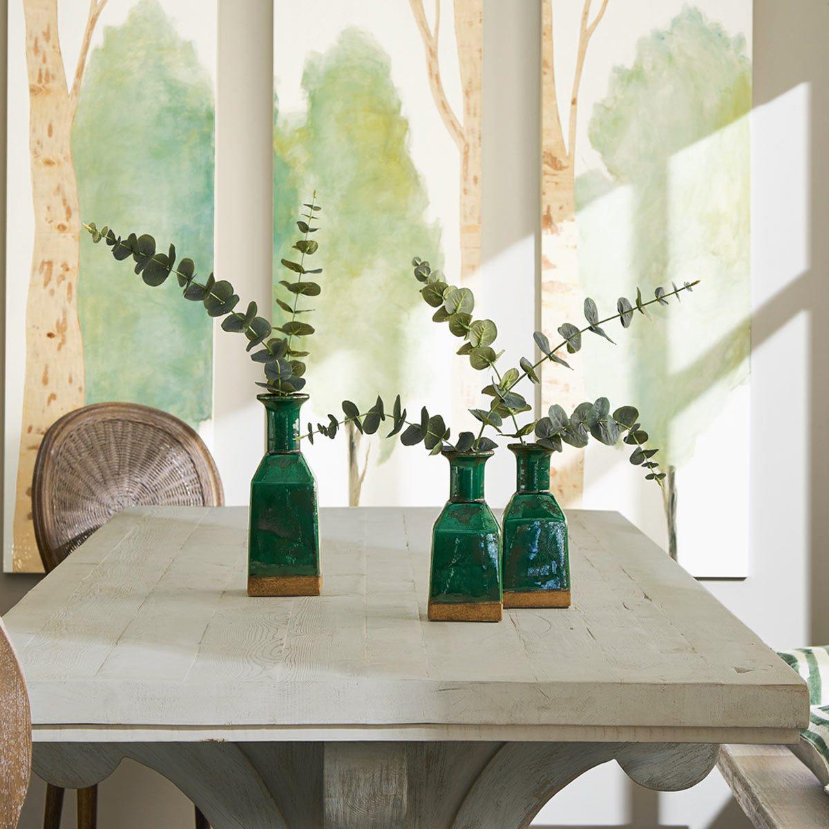 Faux Double Eucalyptus Stem  - Green – image 2