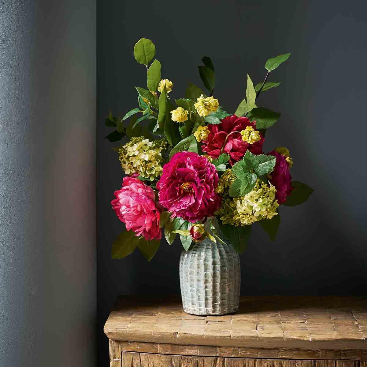 OKA, Faux Hydrangea, Hop & Peony Bunch, Floral Bunches, Fabric/Plastic – image 2