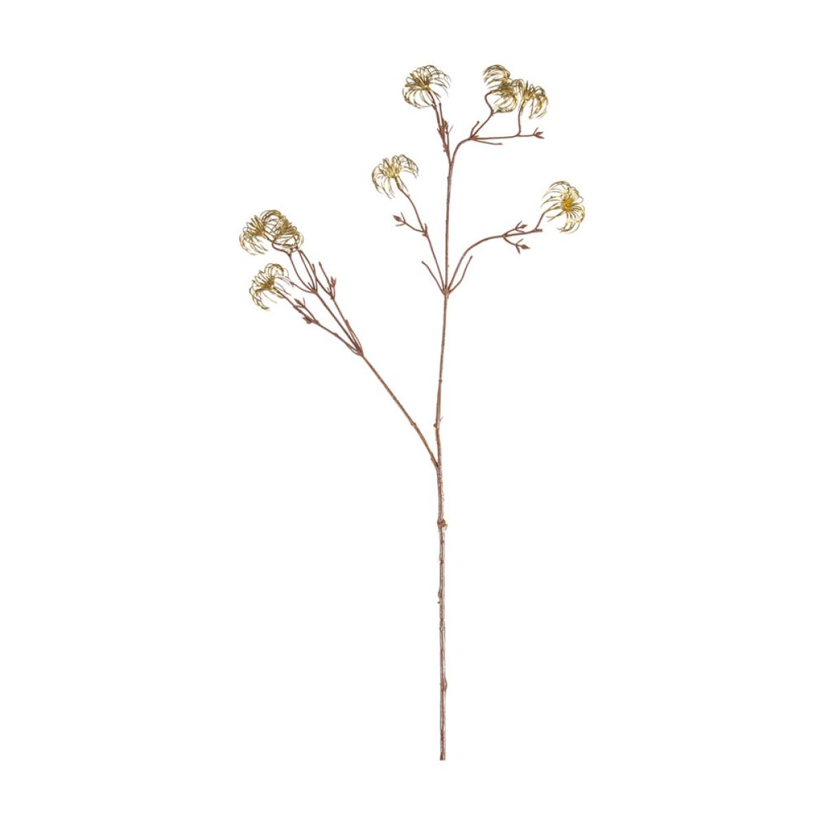 Gallery Interiors Clematis Spray with 8 Heads Gold – image 2
