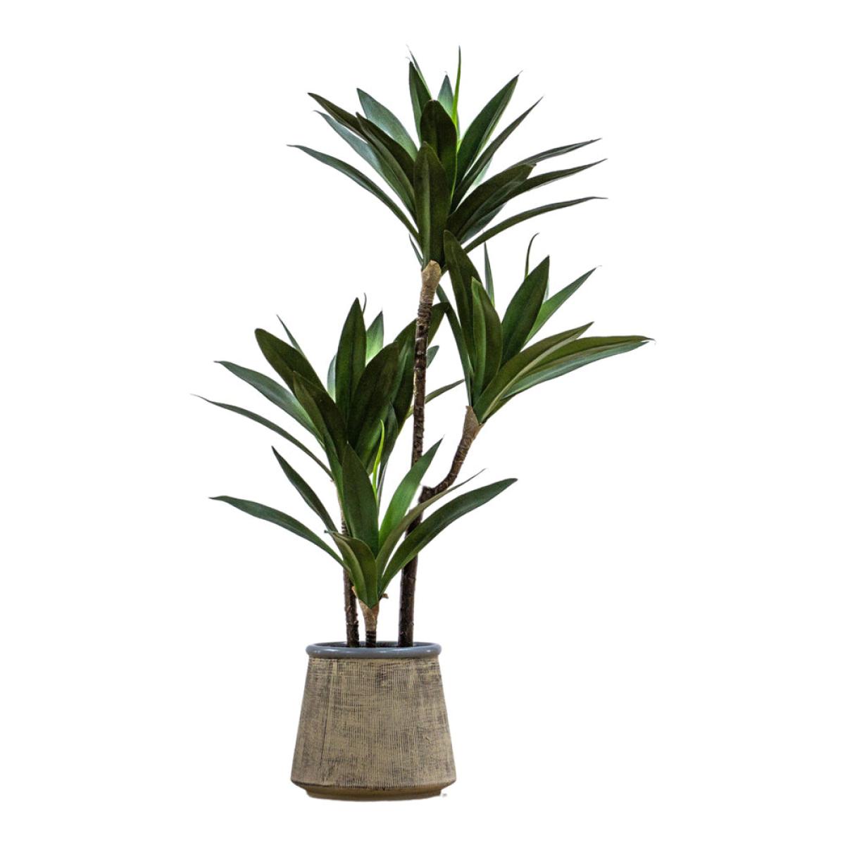 Gallery Interiors Raptis Potted Yucca Faux Plant Green – image 2