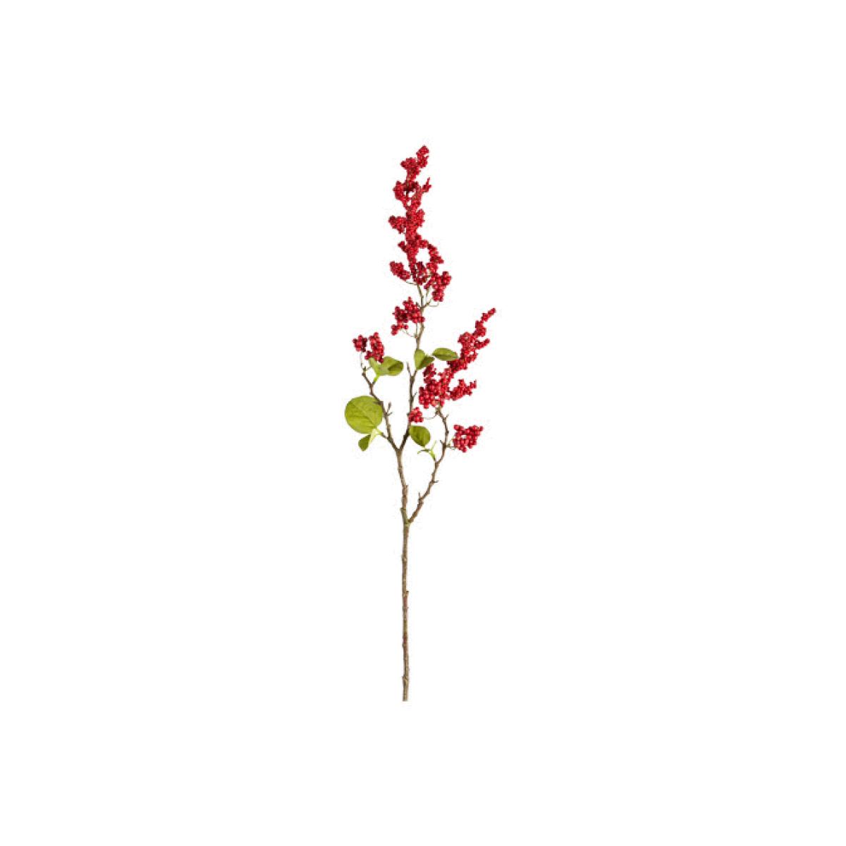 Winterberry Hanging Spray with Leaves in Red