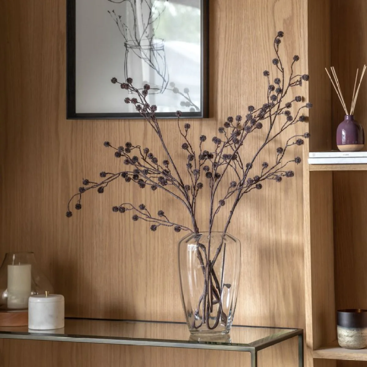 Faux Rustic Berry Stem in Brown, Set of 5 – image 2