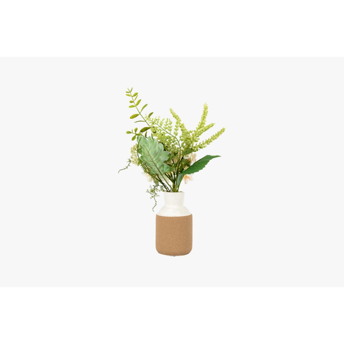 Faux Hydrangea Arrangement In Green – image 5