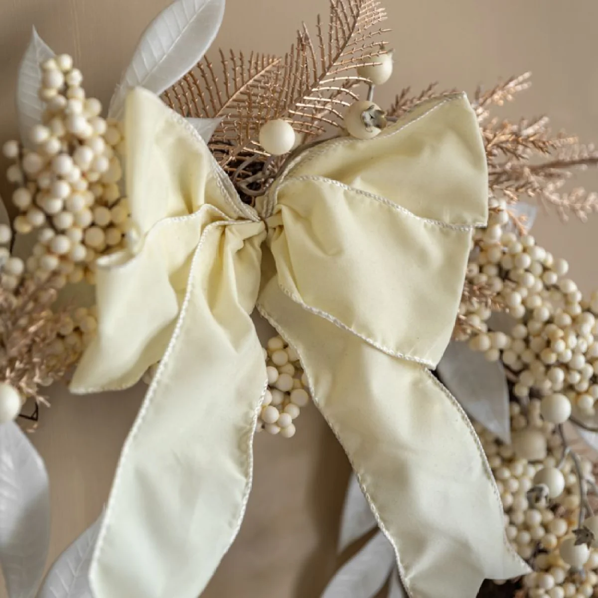 Winter Frost Cream Berry Wreath – image 5