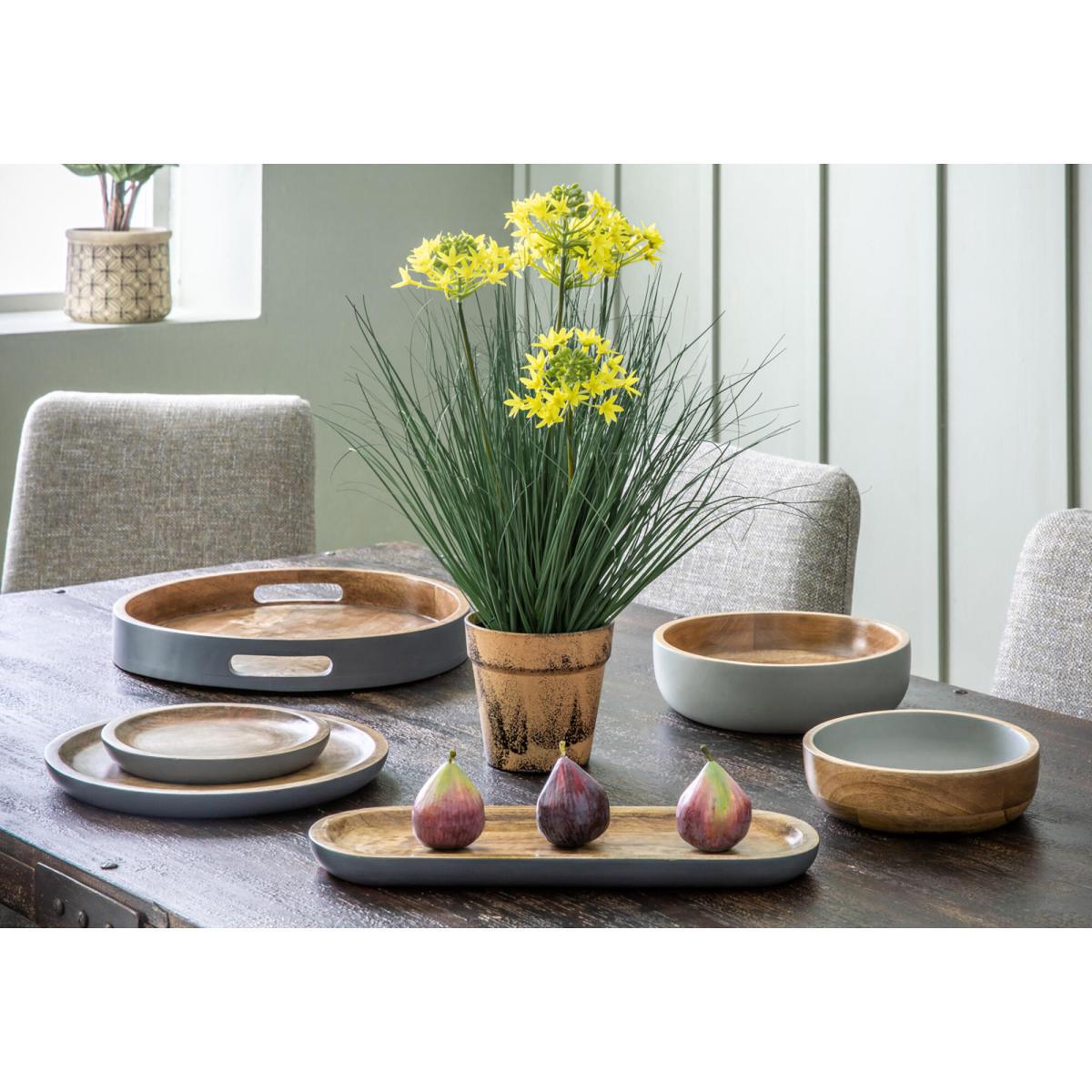 Faux Potted Grass with Five Yellow Flowers – image 2