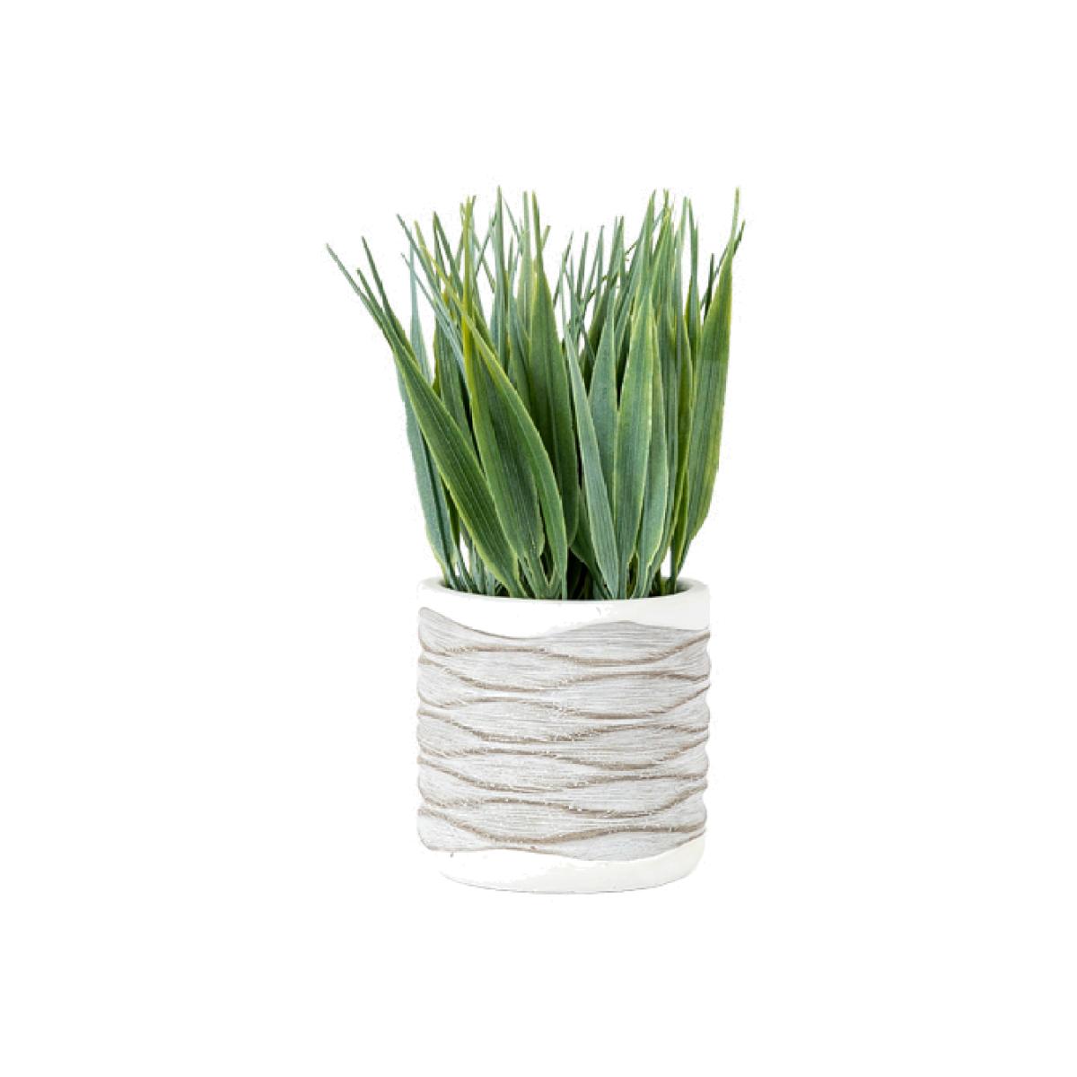 Potted Faux Grass – image 1