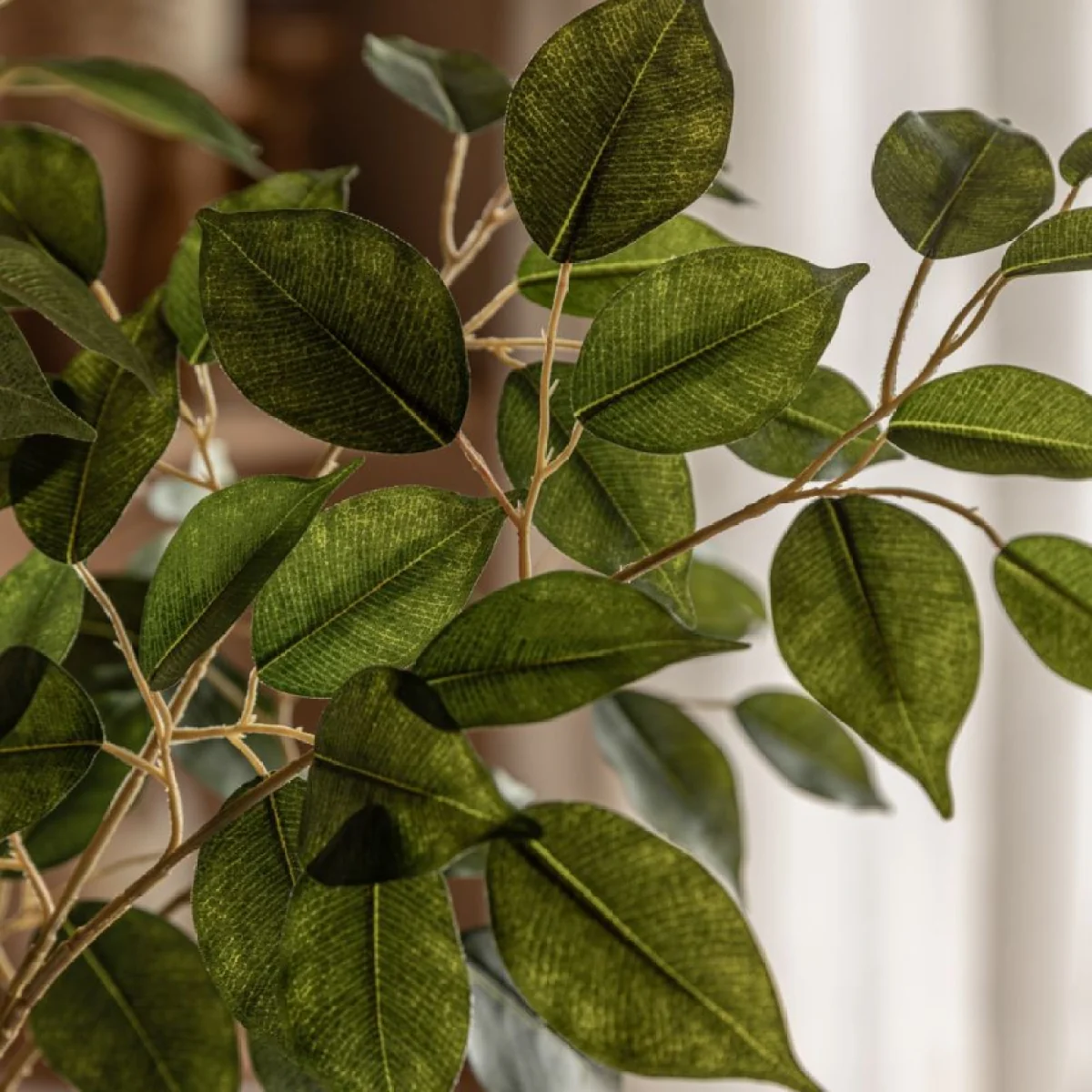 Faux Ficus in White Pot, 6 Foot – image 6