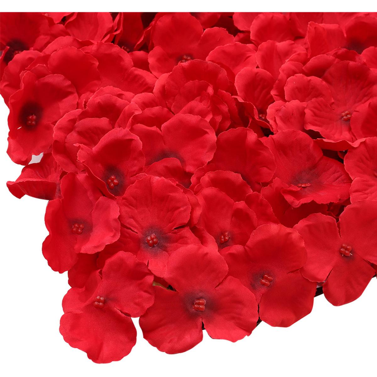 2PCS Artificial Flowers Wall Panel Silk Rose for Backdrop Wedding Decoration - Red – image 4