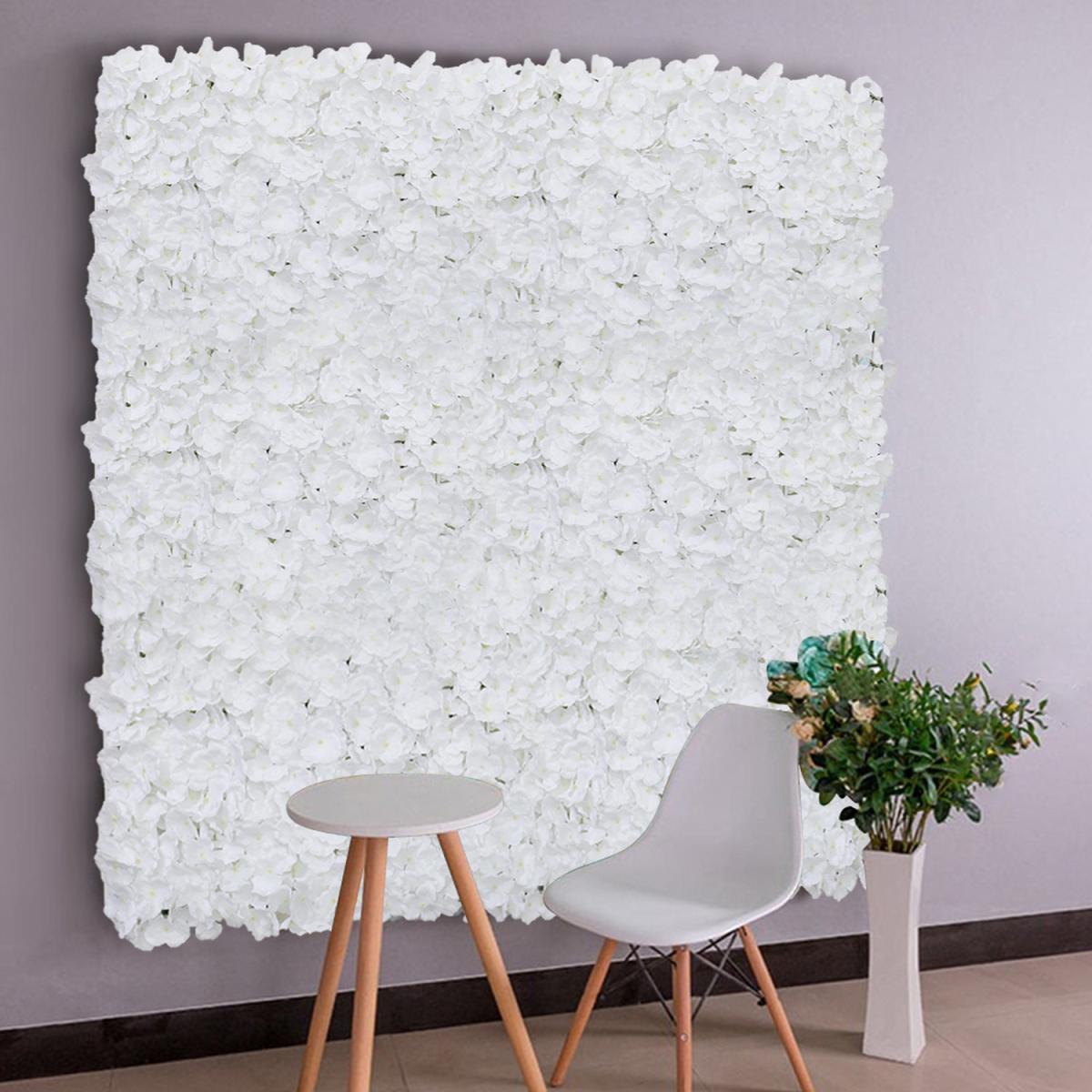 2PCS Artificial Flowers Wall Panel Silk Rose for Backdrop Wedding Decoration - Red – image 8