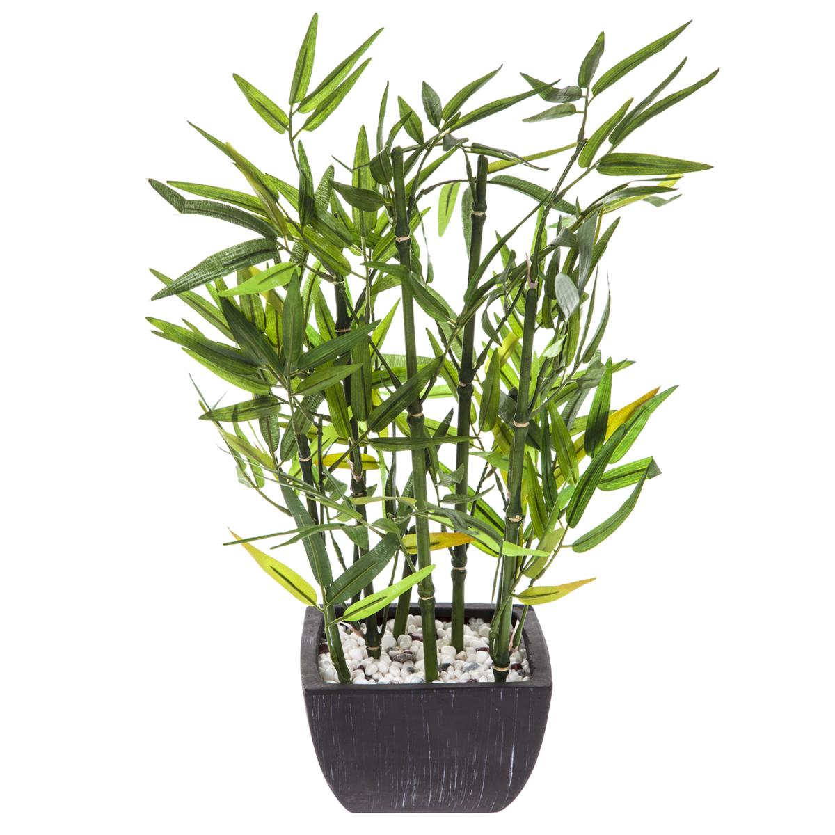 Artificial Bamboo in Terracotta Pot - Green – image 2