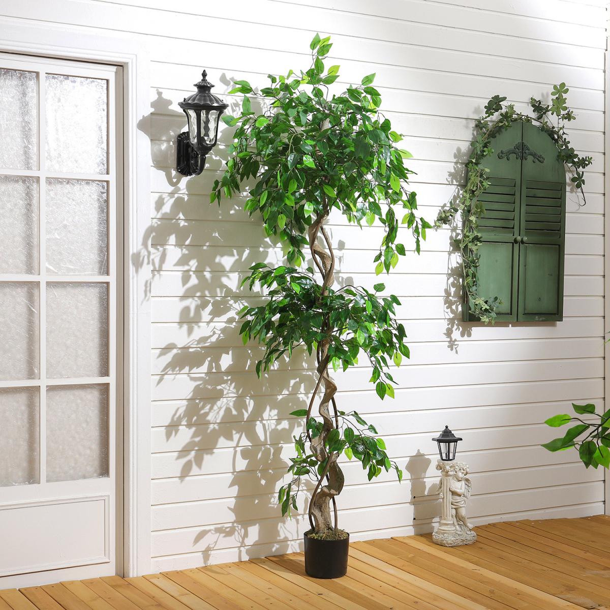 180 CM Artificial Plant Banyan Tree for Indoor Outdoor Decor - Green – image 2