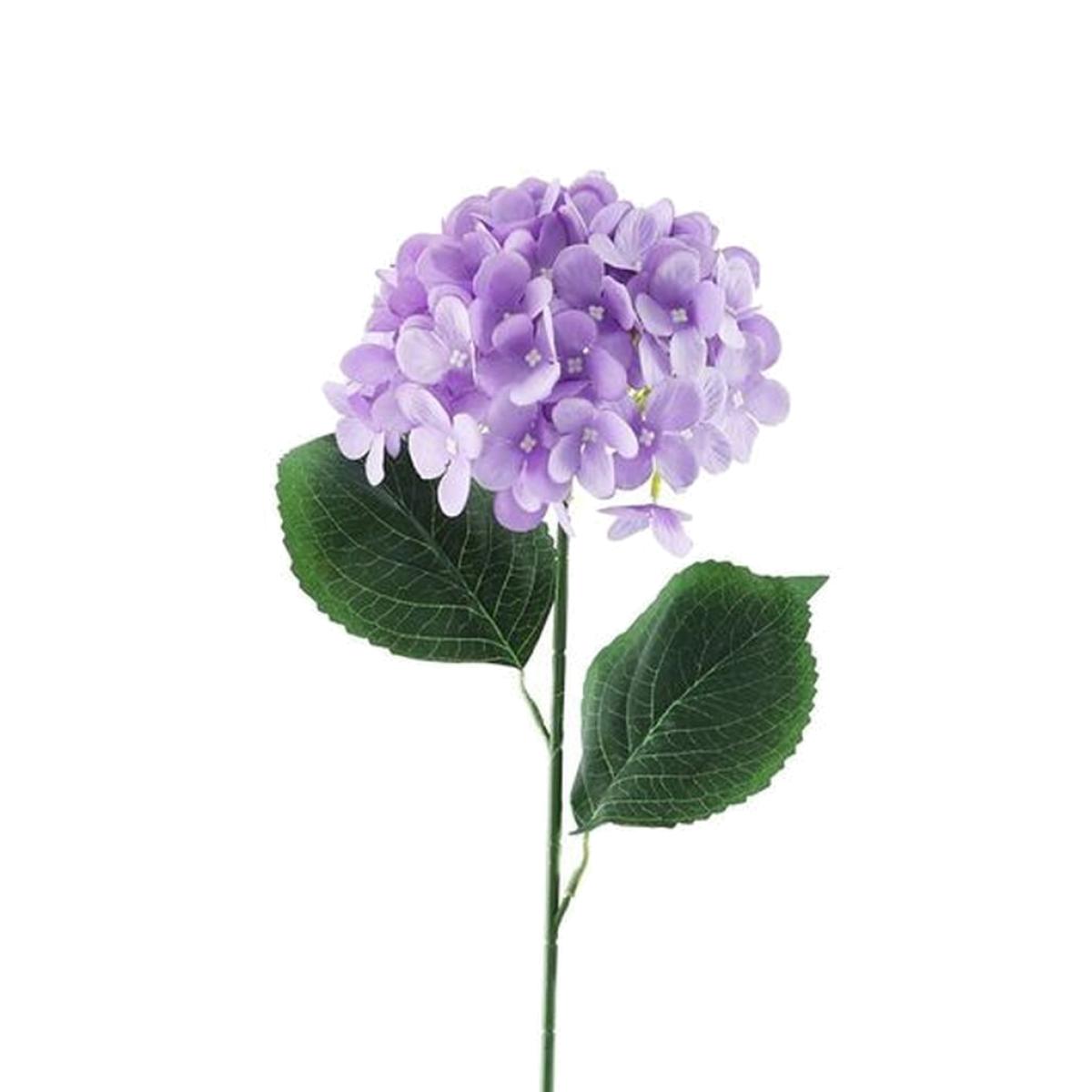 Artificial Silk Hydrangea Stem 60cm - Lavender