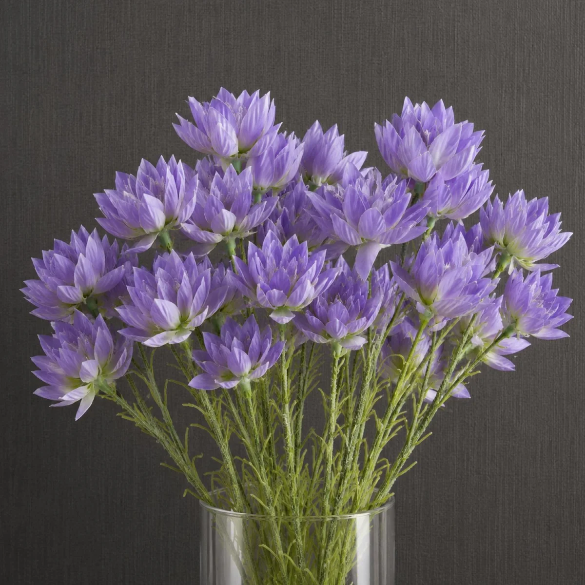 60cm Pack of 6 Artificial Purple Starflower Stems, 30 Flowers per Stem - White Flower Stems – image 2