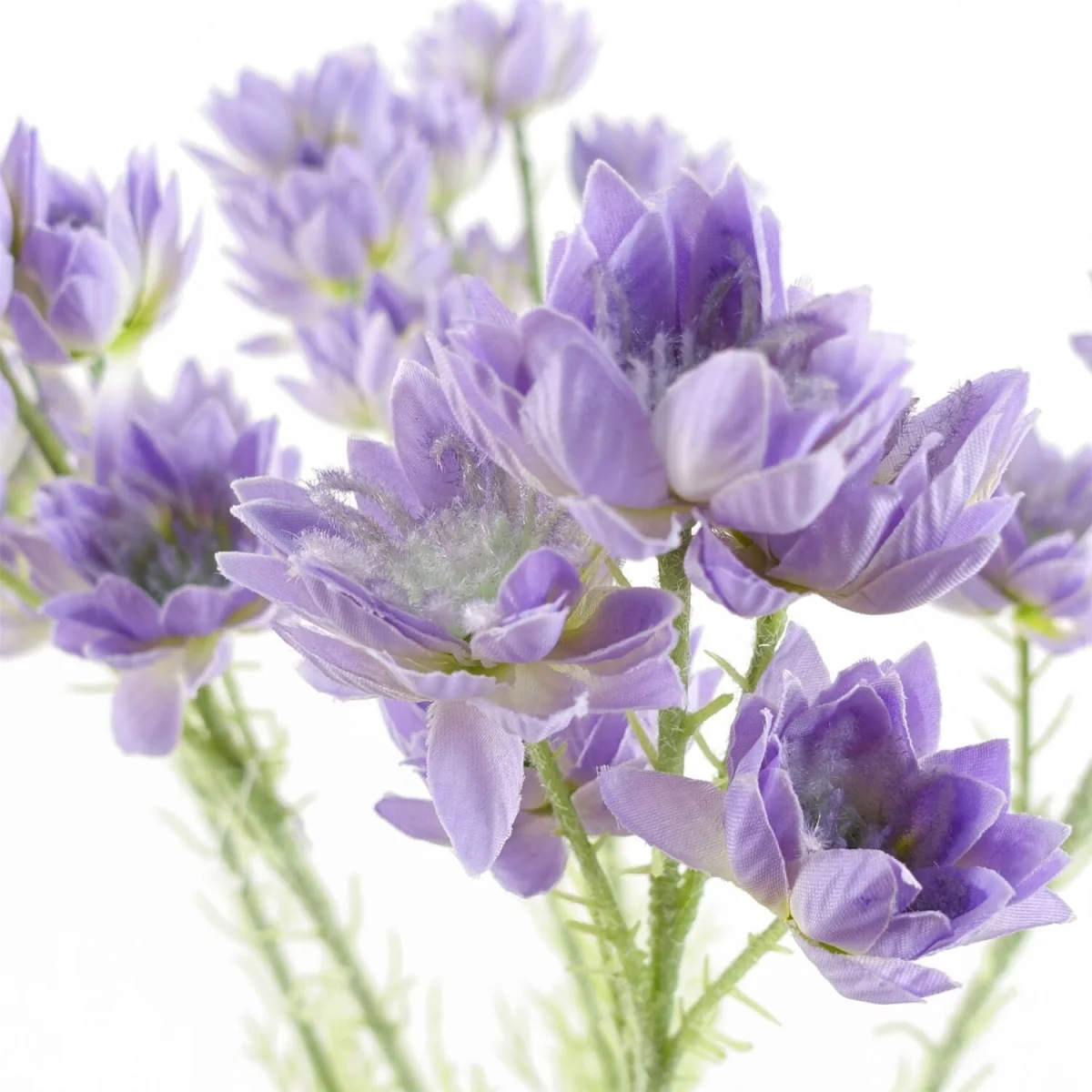 60cm Pack of 6 Artificial Purple Starflower Stems, 30 Flowers per Stem - White Flower Stems – image 3