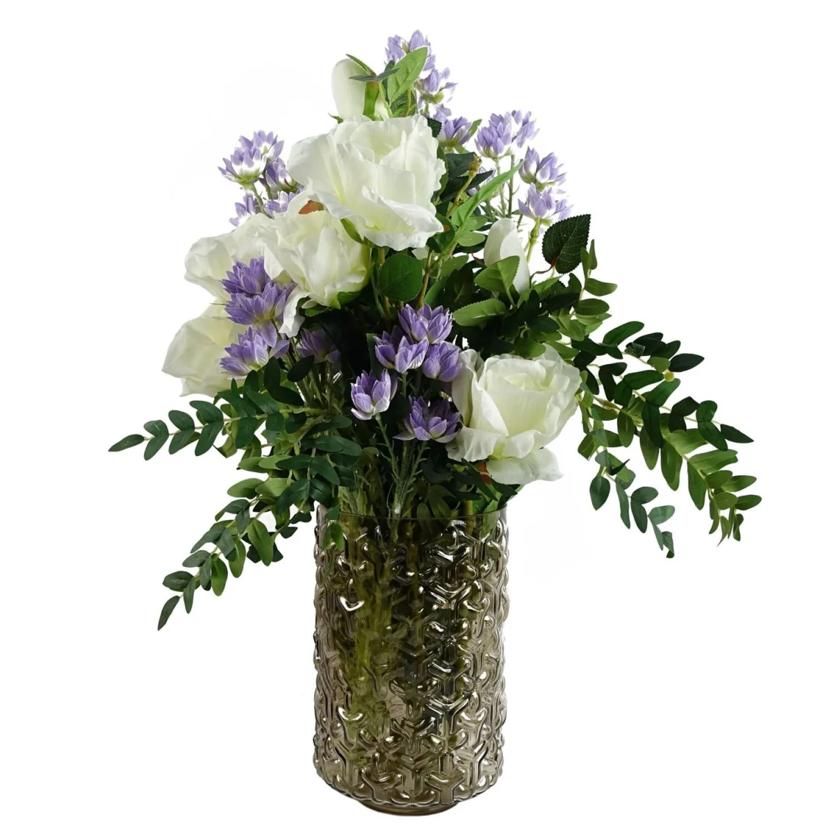 60cm Pack of 6 Artificial Purple Starflower Stems, 30 Flowers per Stem - White Flower Stems – image 8