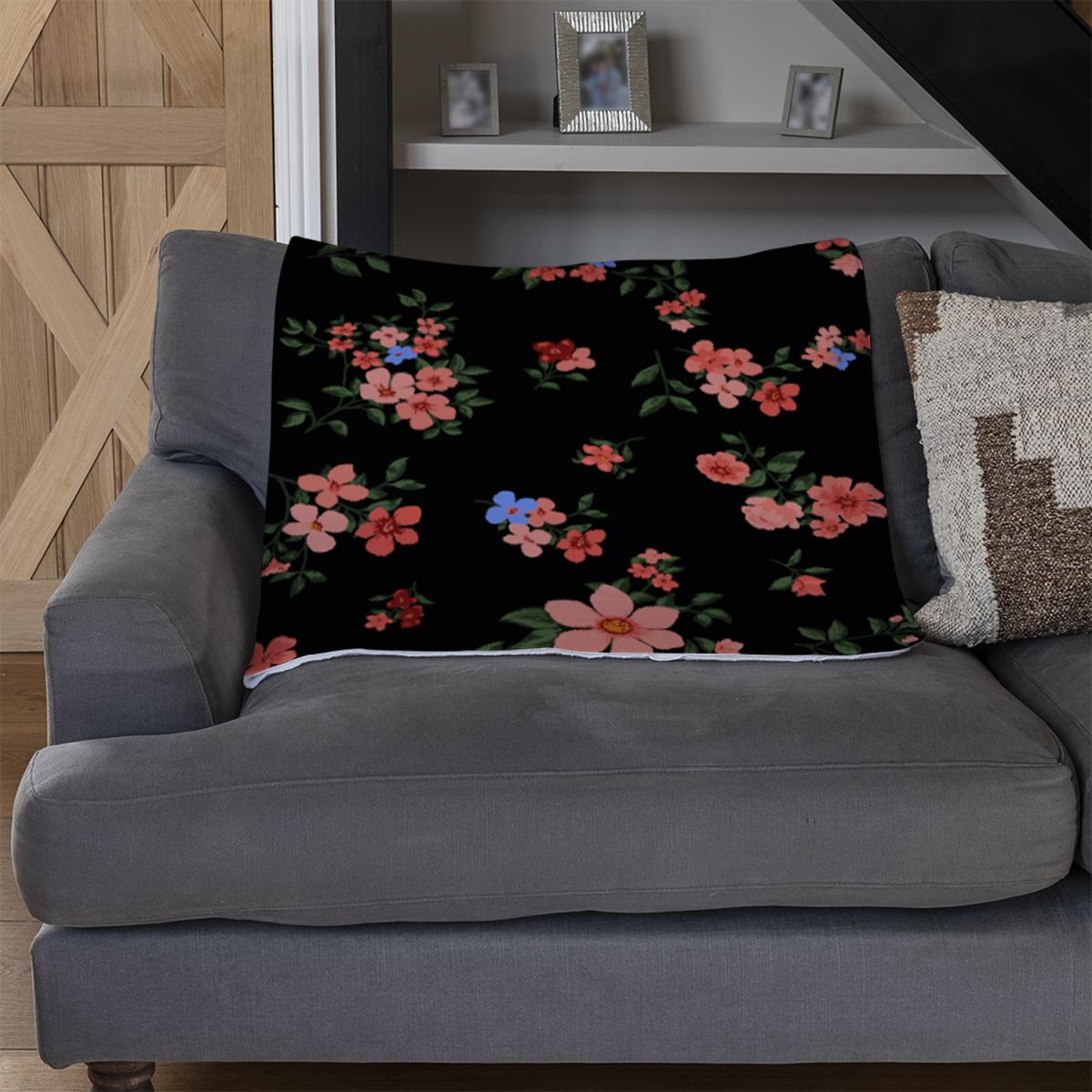 Beautiful Pink Flowers Blanket - Pink – image 3