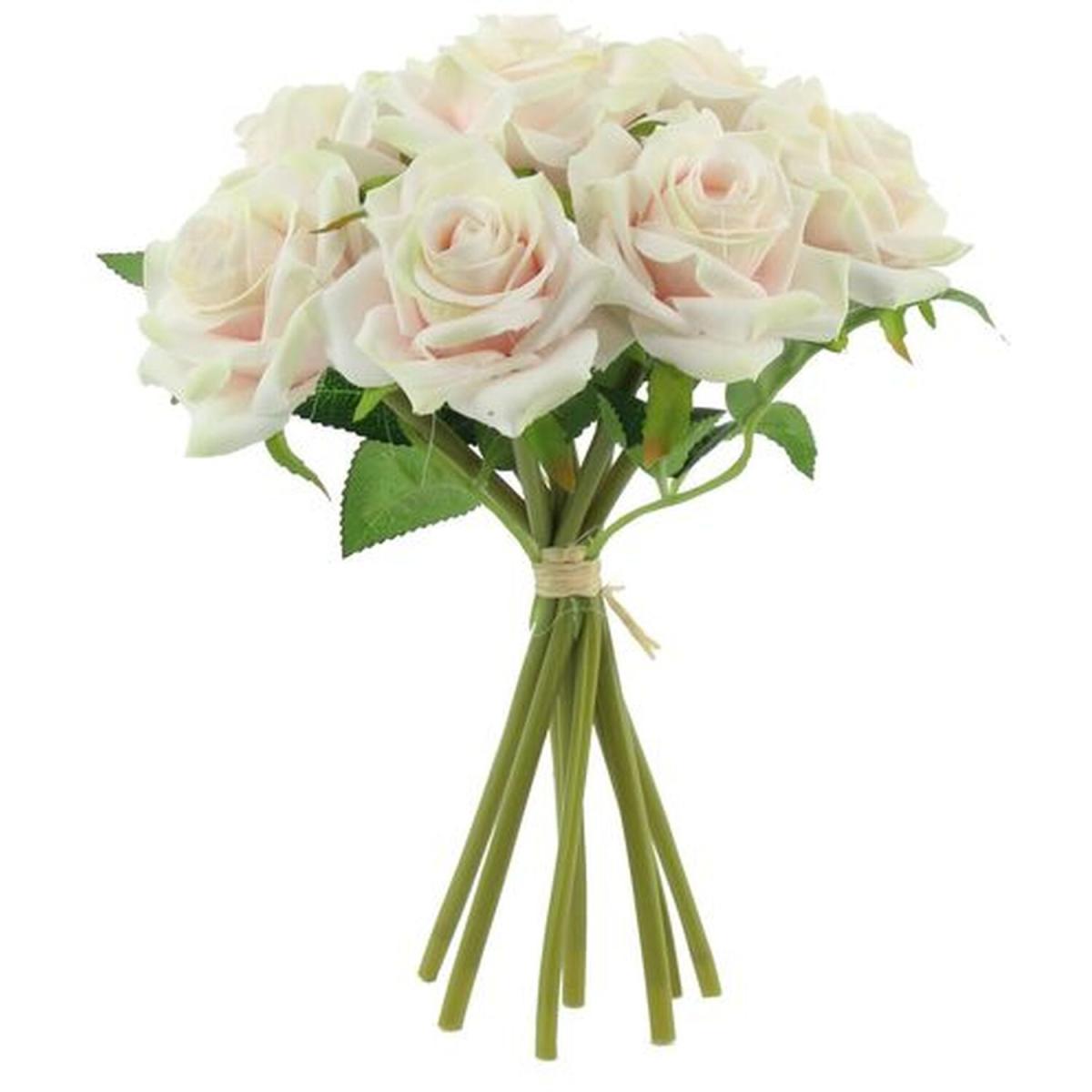 Artificial Light Pink Arundel Rose Bouquet - Light Pink – image 2