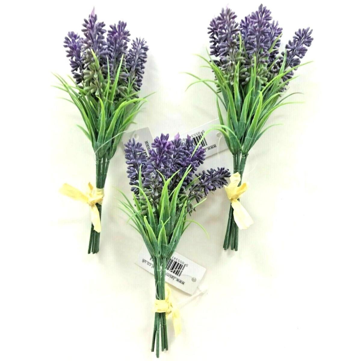 Artificial Faux Lavender Plant Sprays with Fern Foliage - Purple – image 2