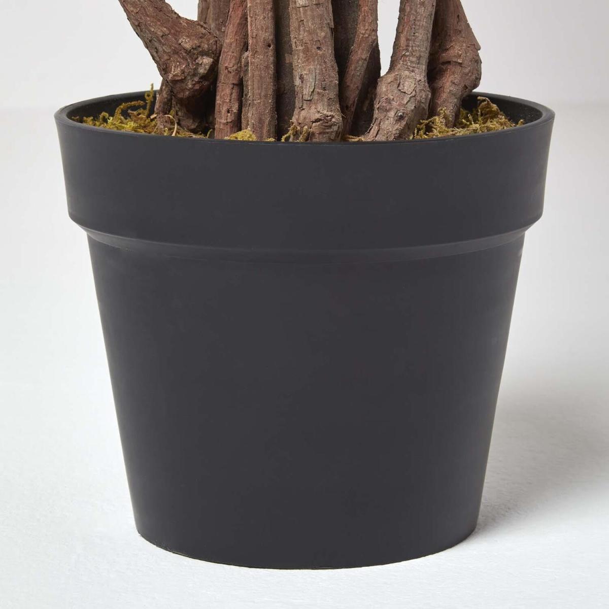 Homescapes Variegated Green Ficus Tree Artificial Plant with Twisted Trunk, 6 Ft - Green – image 4