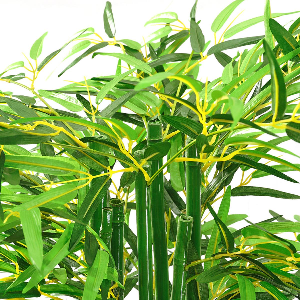 Tall Artificial Bamboo Tree in Pot - Green – image 3