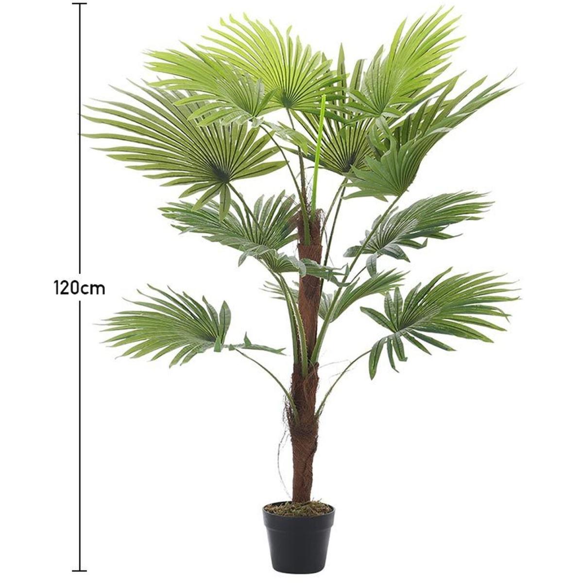 Nearly Natural Palm Tree in Pot Artificial Plant - Green / 120cm – image 3