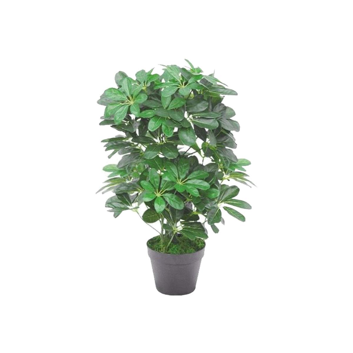 Dark Green Artificial Schefflera Arboricola Bush - Green