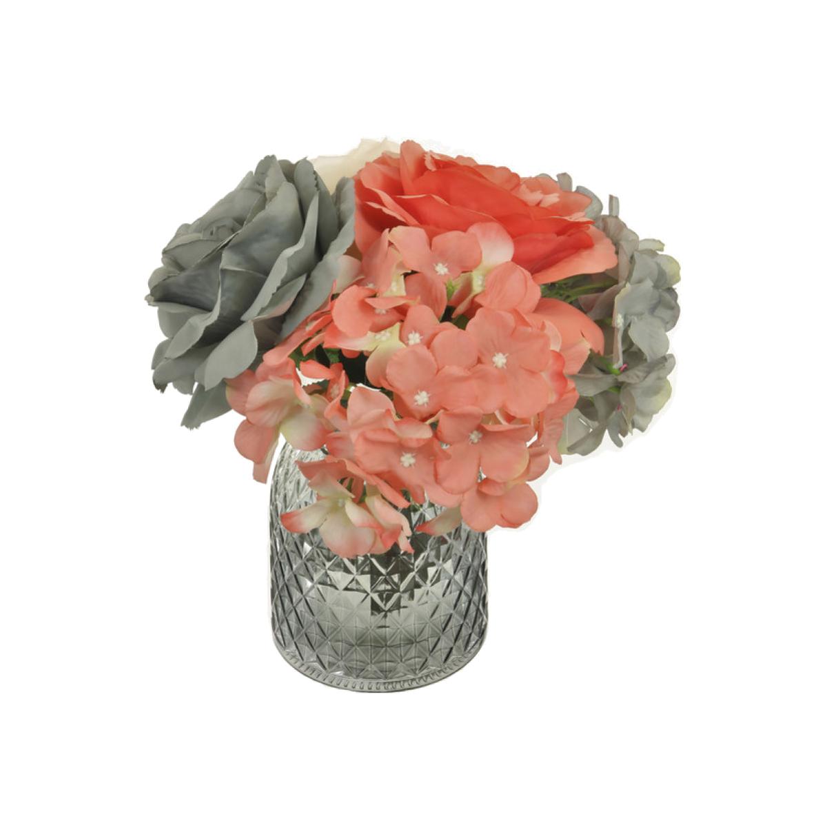 Complete Waisted Arrangement - Coral/Grey – image 1
