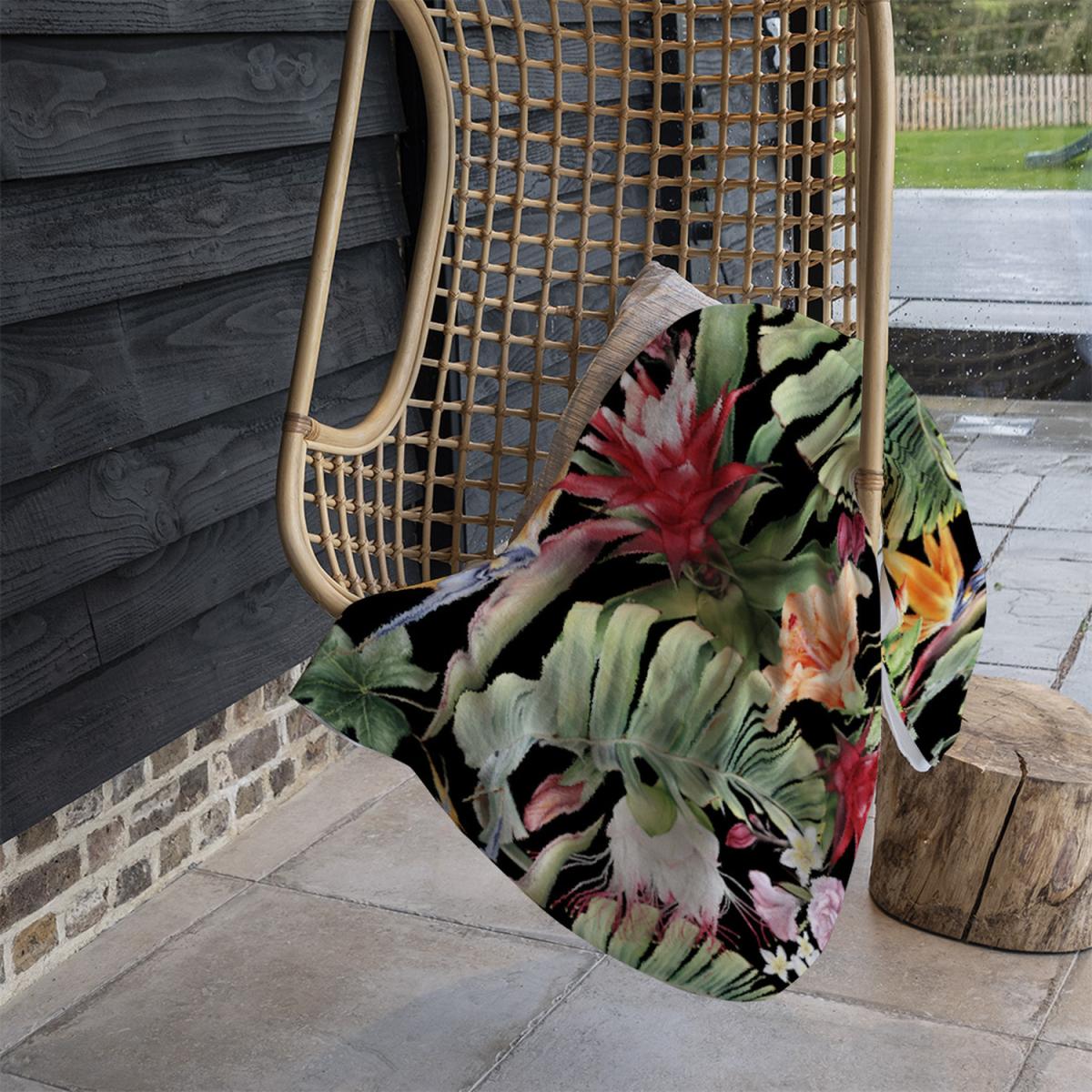Tropical Flowers  Plant Leaves Blanket - Green – image 4