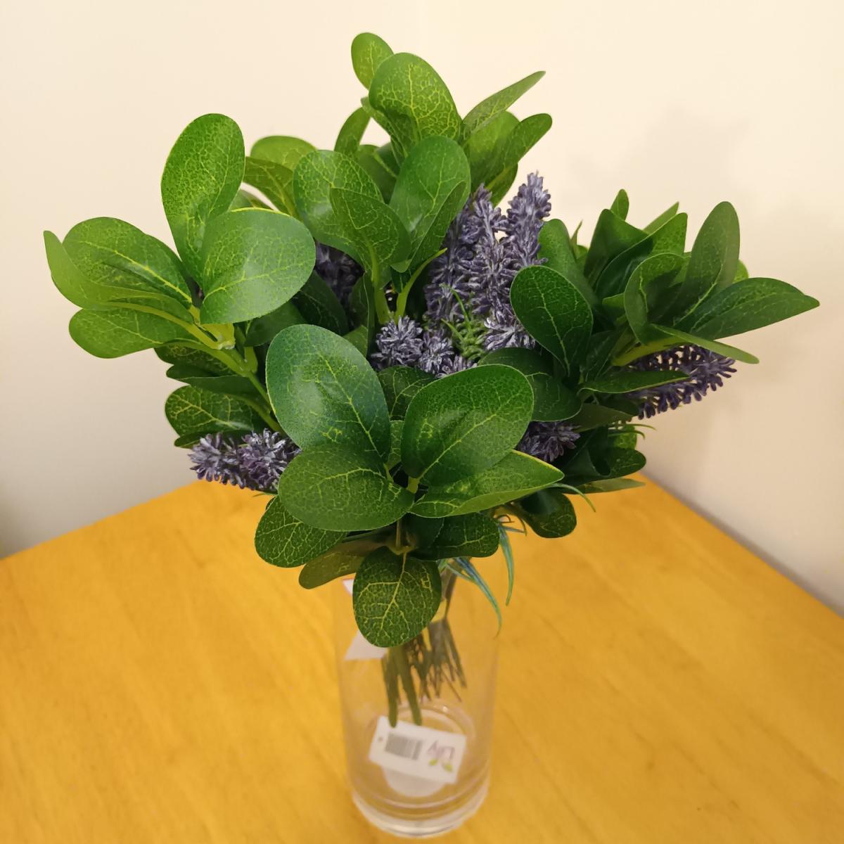 Artificial Lavender Flowers with Foliage Filler Bush Arrangement - Lavender – image 2