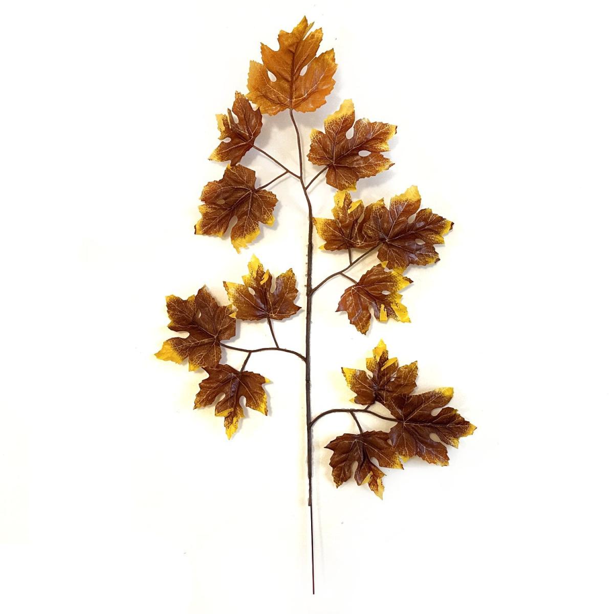 Artificial Maple Leaf Sprays - Brown – image 2