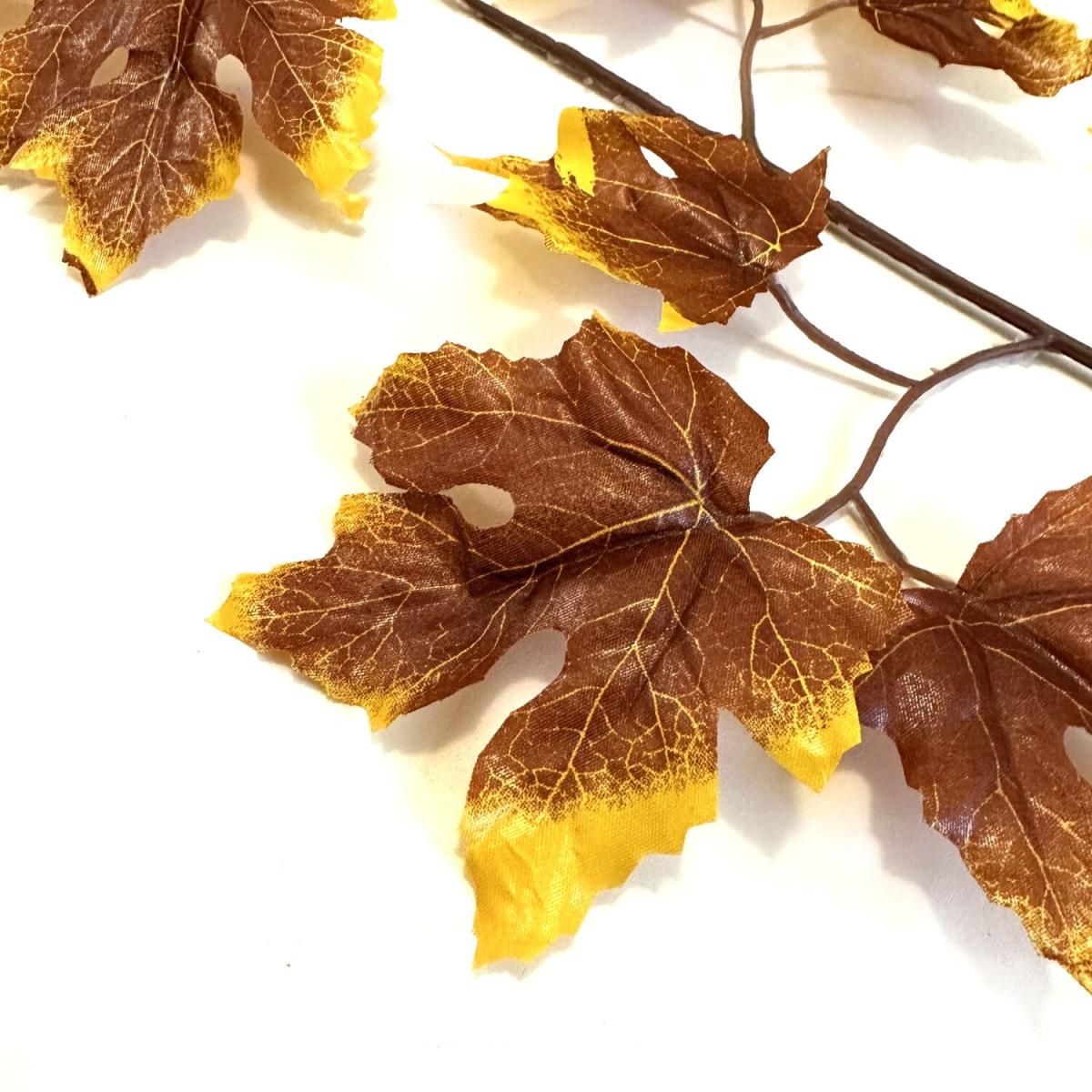Artificial Maple Leaf Sprays - Brown – image 3