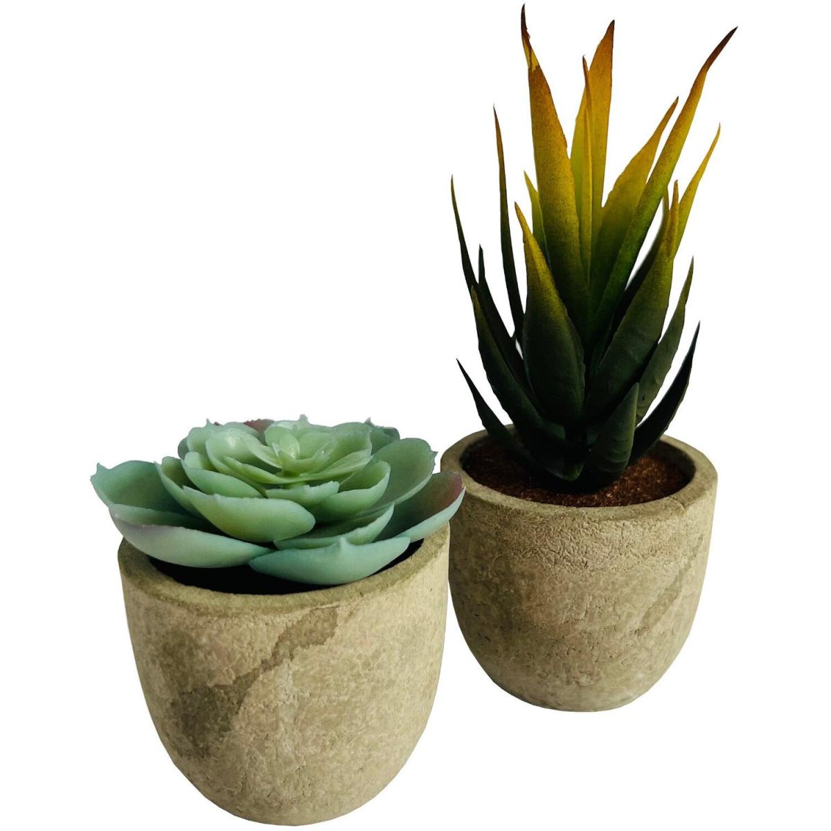 Set of 6 Artificial Succulent Mini Cactus Grass Plants Indoor Decoration – image 5