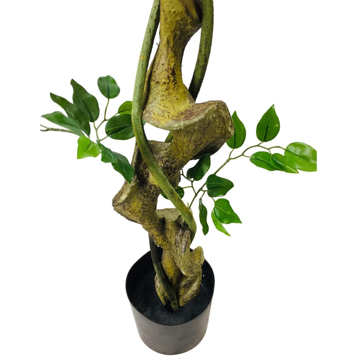 Artificial Ficus Tree With Twisted Trunk - Green – image 2
