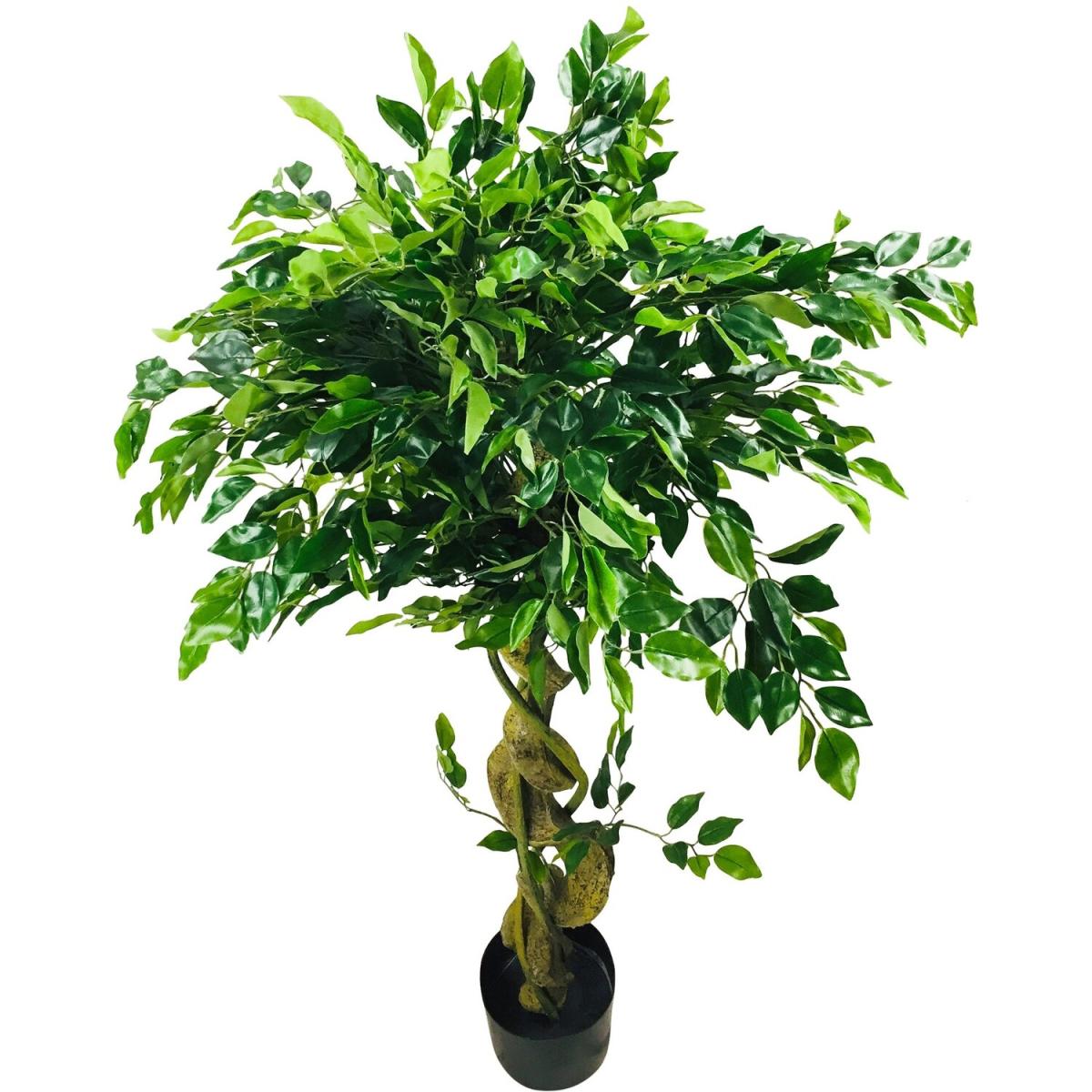 Artificial Ficus Tree With Twisted Trunk - Green – image 3