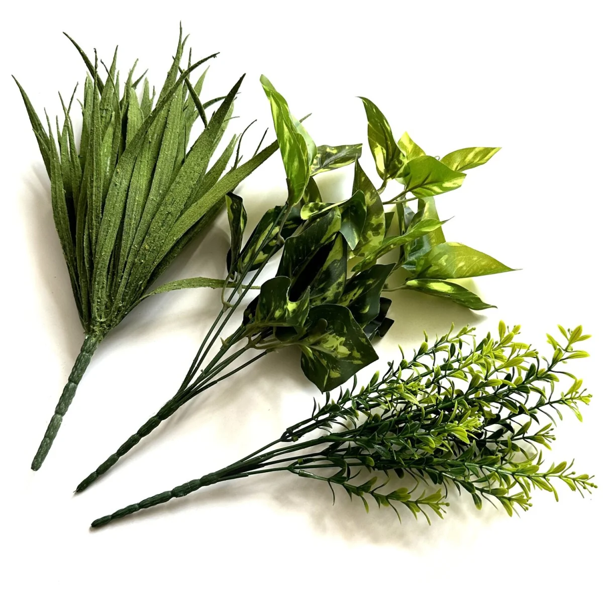 Artificial Plant 3pc Pack Pothos, Tea Leaf and Sword Grass - Green – image 2