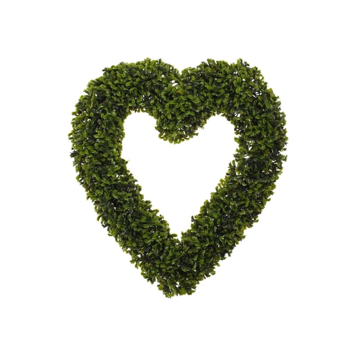 Heart Topiary Wreath - Green